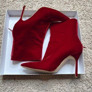 Manolo Blahnik Velvet Booties/Heels